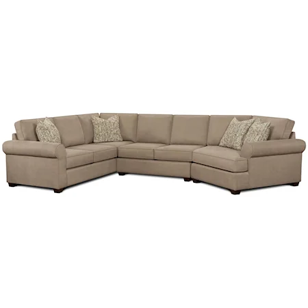 3-Piece Sectional with Right Cuddler